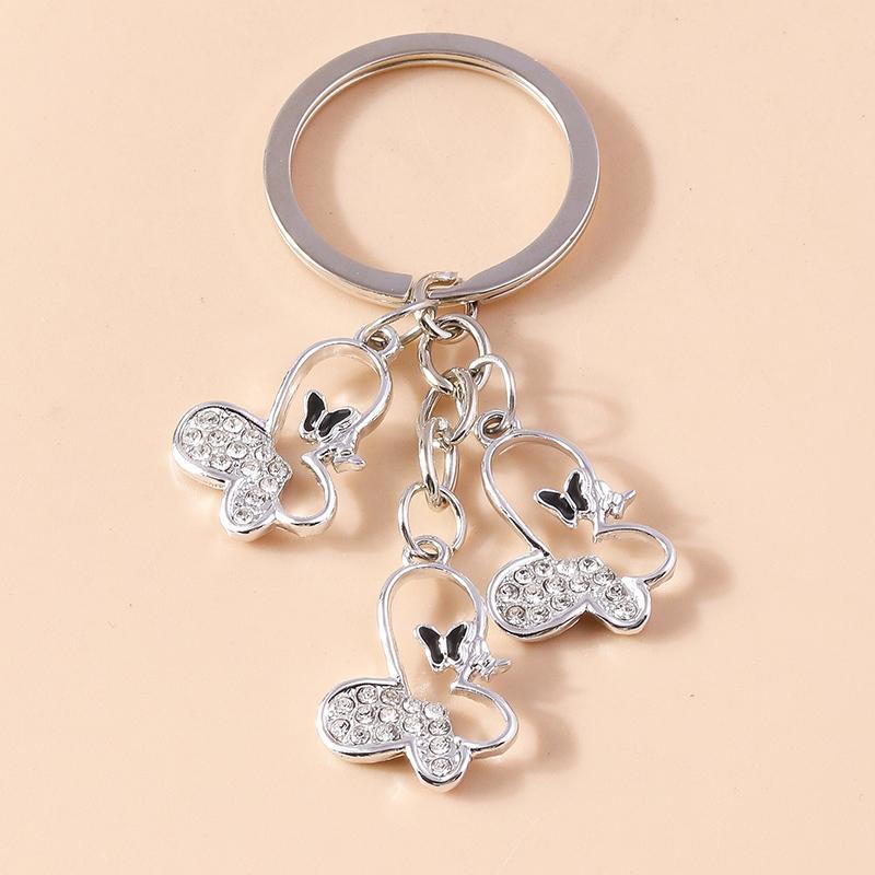 Cute Crystal Animal Keychain Snake Owl Cat Keyring Pendants for Car Key Holder Women Girl Handbag Accessories DIY Jewelry Gift