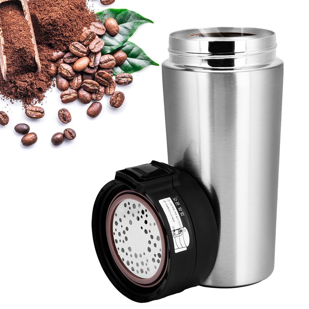 380ml Coffee Mug with Strainer Portable Thermal Cup Water Bottle for Home Office Travel