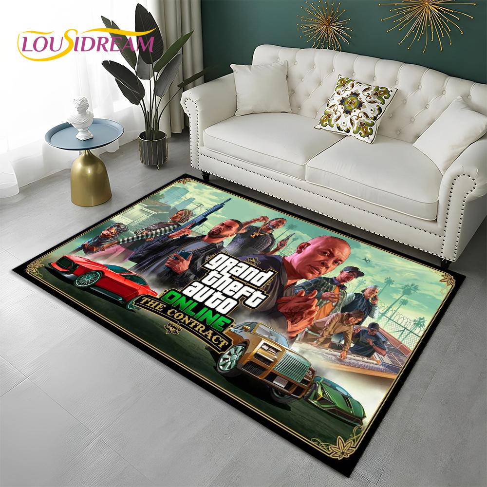 Игры Grand Theft Auto 3D GTA Игровой ковер для дома, гостиной, спальни, дивана, придверный коврик, декор, детский коврик, нескользящий коврик для пола
