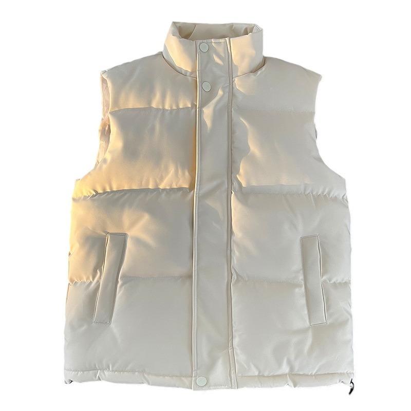 Vest Couple Cotton Vest Stand-up Collar Jacket Sleeveless Vest Autumn and Winter Men's Casual Cotton-padded Clothes