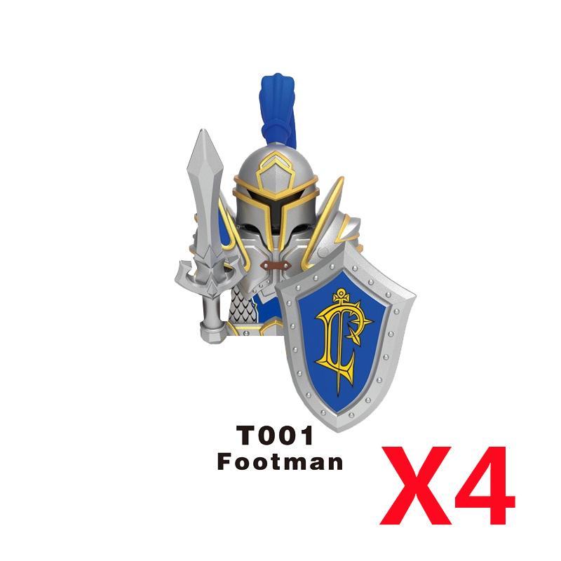 Средневековый Солдат Рыцарь Фигурка MOC Строительный Блок Зеленый Дракон Замок Пехота Орки Пират Римская Кавалерия Оружие Игрушки Подарки D122