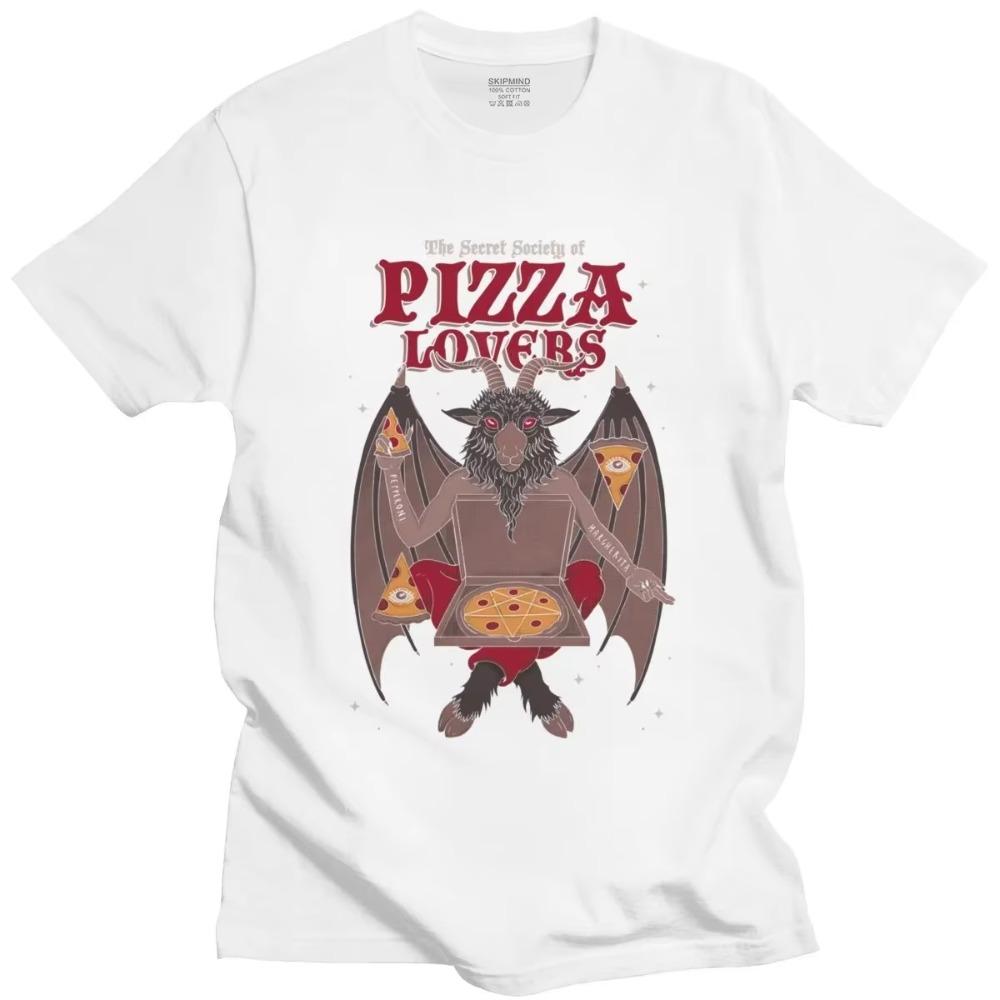 Смешная юмористическая футболка Мужская Женская Футболка Сатана Демон Оккультная Козья Черепа Люцифер Футболка с коротким рукавом Футболка оверсайз Готическая