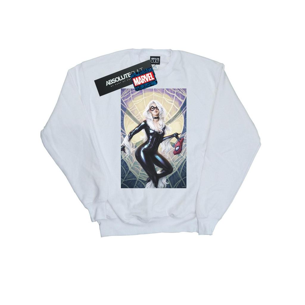 Marvel Womens/Ladies Black Cat Artwork Sweatshirt