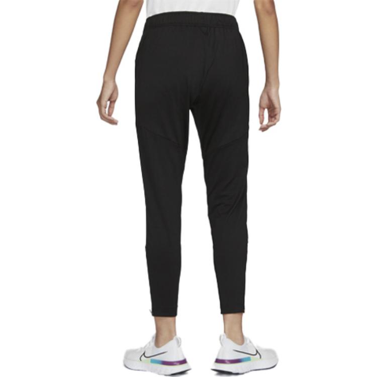 Nike Dri-FIT Essential Solid Logo быстросохнущие трикотажные спортивные брюки женские брюки черные DX1046-010