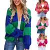Women's Casual Fashion Comfortable Street Trend Knitted Striped Cardigan