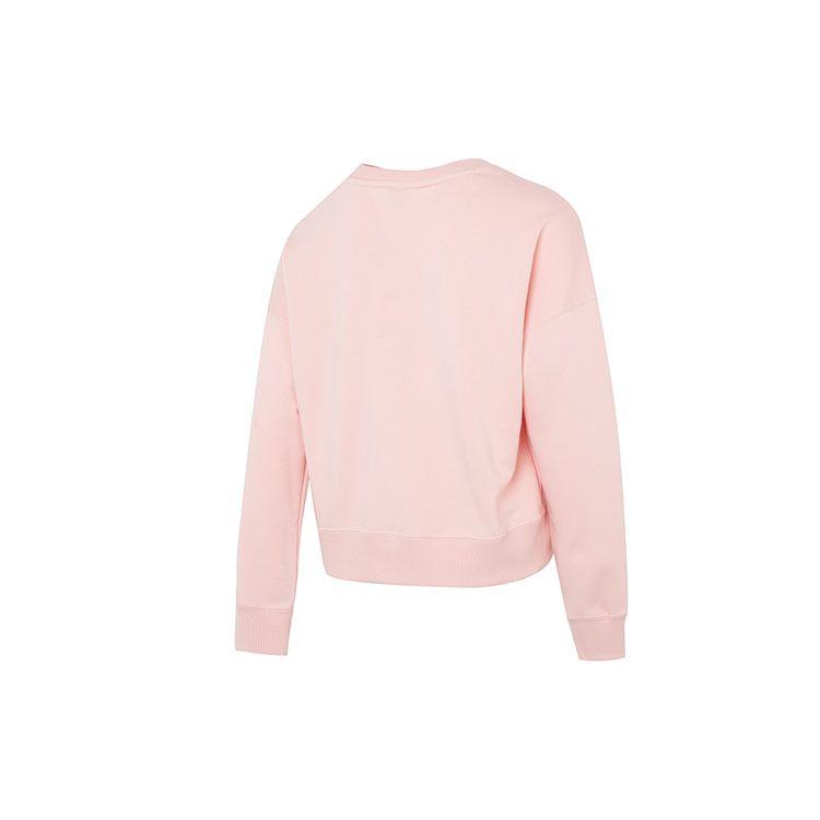Puma Classics Metallic Logo Crew Sweatshirt Women Tops Pink 535276-66