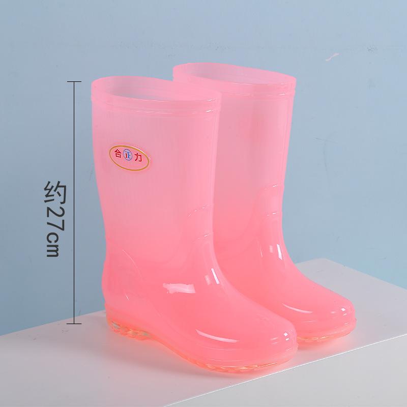 Длинные резиновые сапоги женские модные дождевые туфли женские взрослые без подкладки с высоким голенищем водонепроницаемые туфли быстросохнущие резиновые туфли лето
