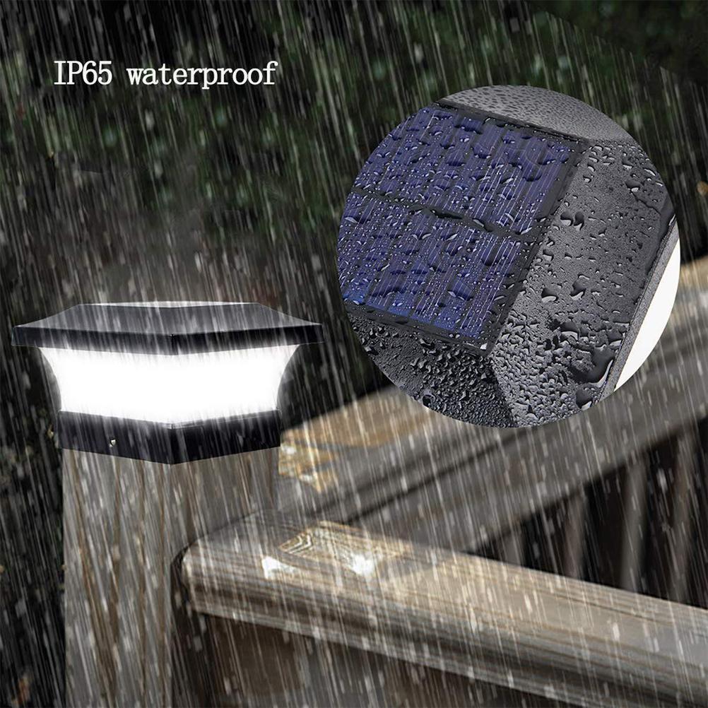 Solar Column Headlight IP65 Waterproof Outdoor Wall Light Fence Light Coffee Garden Light for Household Public Garden