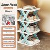 Convenient Folding Organizer Corrosion-resistant Narrow Shoe Organizer Bedroom Accessory Shoe Shelf