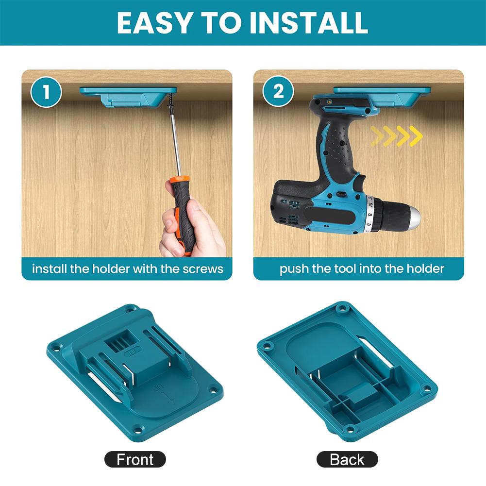 Wall-mounted Electric Tool Holder Durable Wear-resistant Battery Holder Connector Sturdy Easy To Use Battery Base For Makita 18V