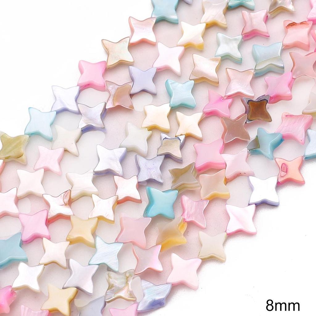Natural Seashell Moon Round Star Beads For DIY Necklace Bracelet Earrings Jewelry Making