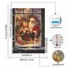 Christmas Diamond Painting Kit Santa Claus Holding Gifts Snowman Gingerbread Man Handmade Home Entertainment Decorative Painting