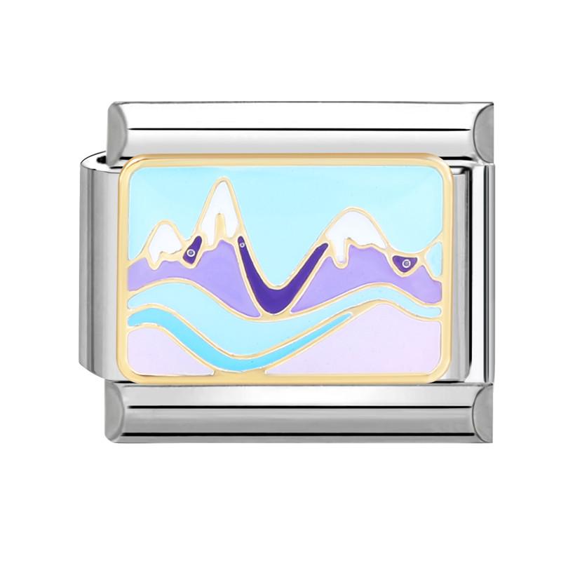 Модные цветы Глаза дьявола Сердце Бабочка Вишня Итальянские шармы из нержавеющей стали Подходят для браслета 9 мм Циркон DIY Изготовление Подарки