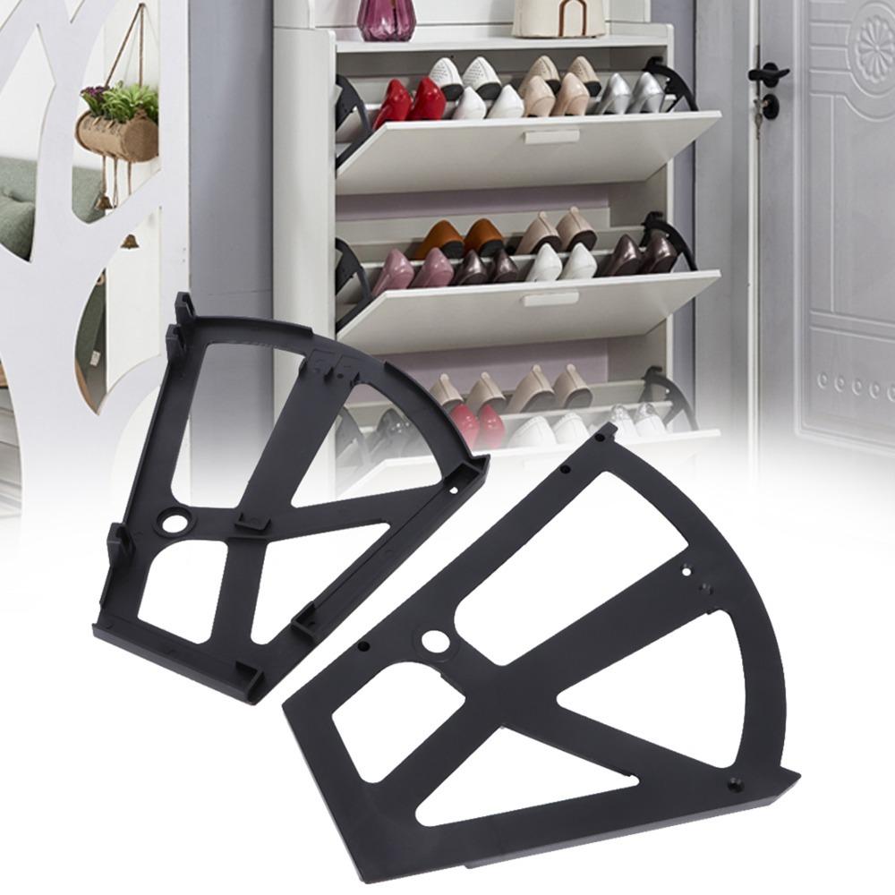 1 Pair White Shoe Rack Hinges ABS Flip Drawer Hinges Durable Plastic Cabinet Accessory For Entryway