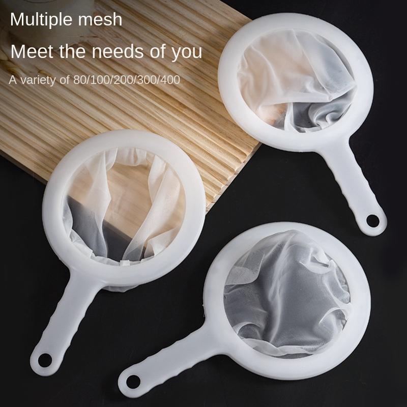 Фильтр тонкой очистки из нейлона 100/200/400 ячеек, сетка, сито, ложка, сито, соевое молоко, сок, кофе, чай, фильтр для кухни, дуршлаг