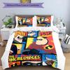3pcs Duvet Cover Set (1*Duvet Cover + 2*Pillowcase, Without Core), Incredibles Print Bedding Set, Bedroom Decor, All‑Season, Birthday Gift