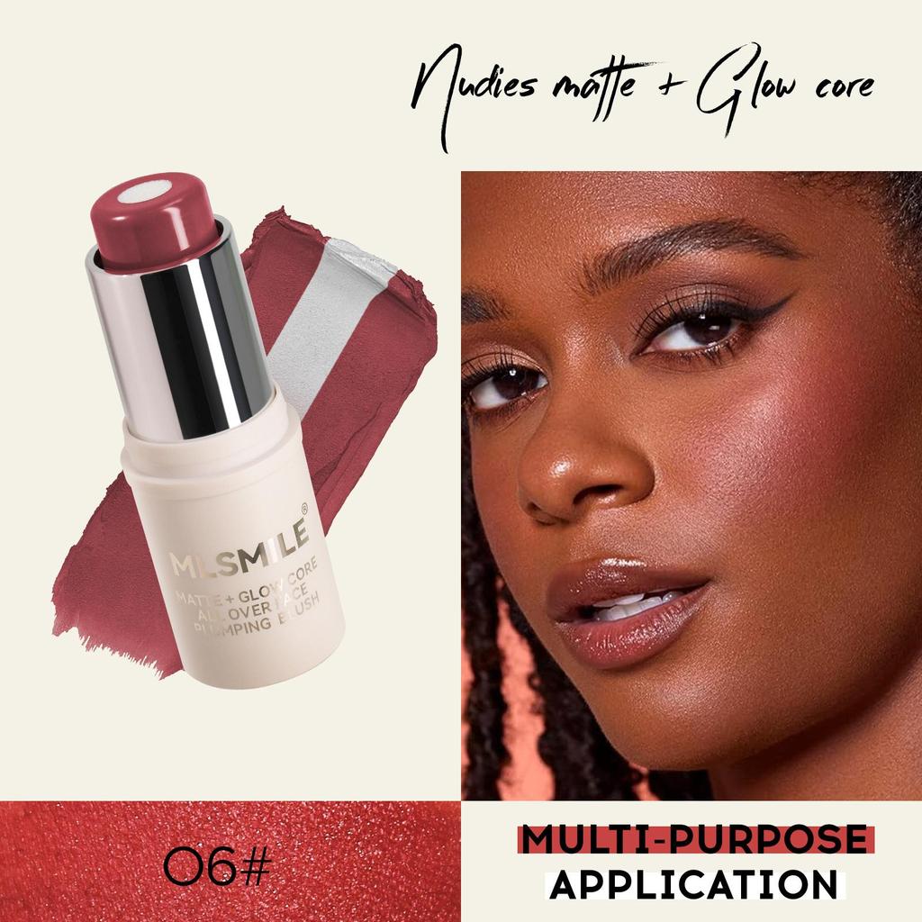 7-color Sandwich Blush Stick, Naturally Brightening And Easy-to-pigment Highlight Stick, Two-color Blush Cream