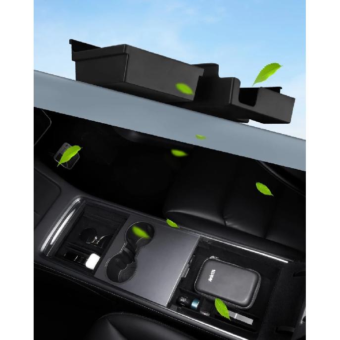 For Tesla Model Y/3 Center Console Organizer Tray Armrest Storage Box Hidden Cubby Drawer Fit 2021-2024 Model Y 2021-2023 Model3