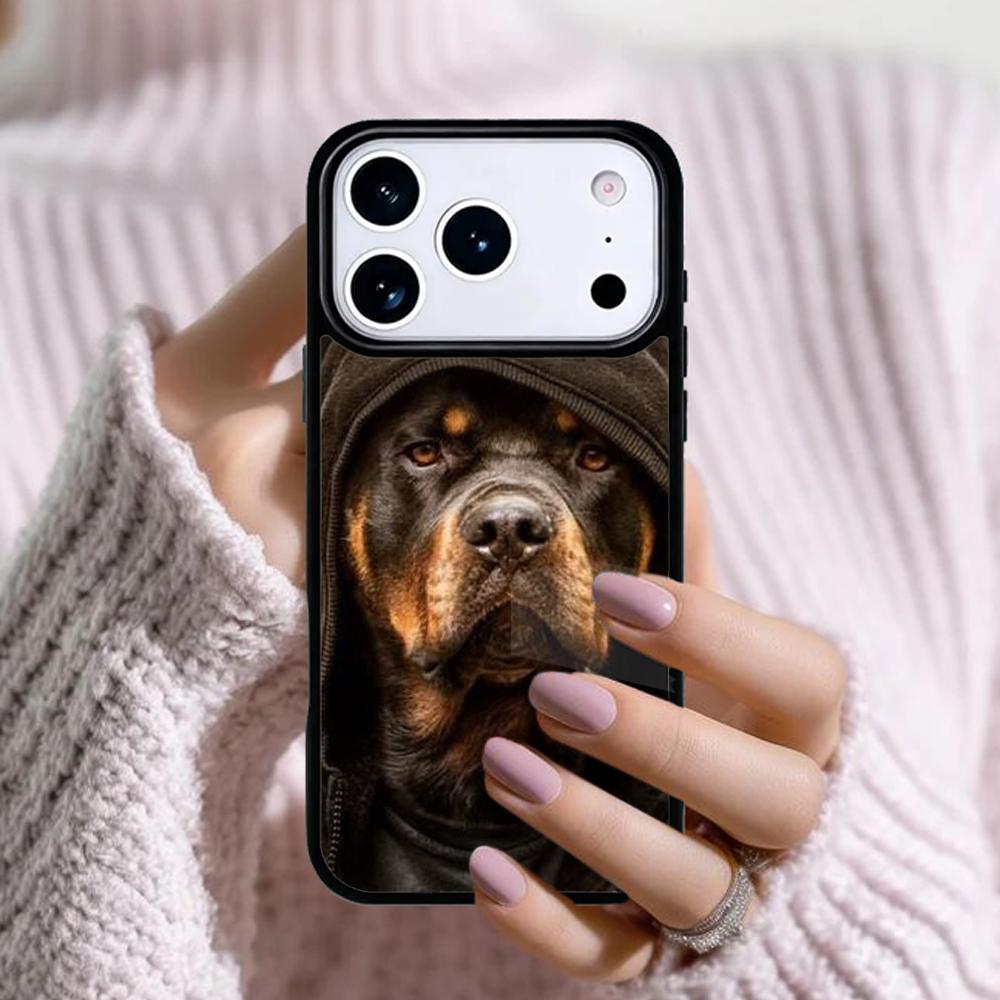 Чехол для телефона с собакой породы ротвейлер для Apple iPhone 17 Air 16E 15 14 Plus 13 12 11 Pro Max Mini Funda Cover