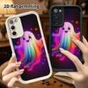 Phone Case: 2D Flat Samsung Galaxy A34 A35 M05 M06 S20 S22 S21 FE Plus 5G Tiered Protective Case, Gradient Ghost, Christmas and Halloween Gifts