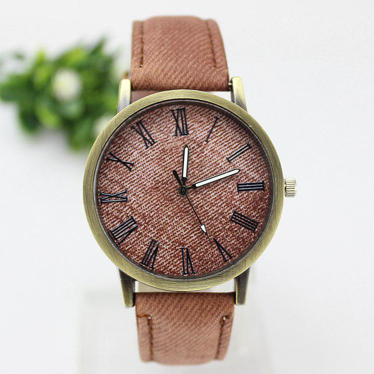 Good Denim Fashion Roman Watch Watches Quartz Canvas Dial Men and Women Belt Watch