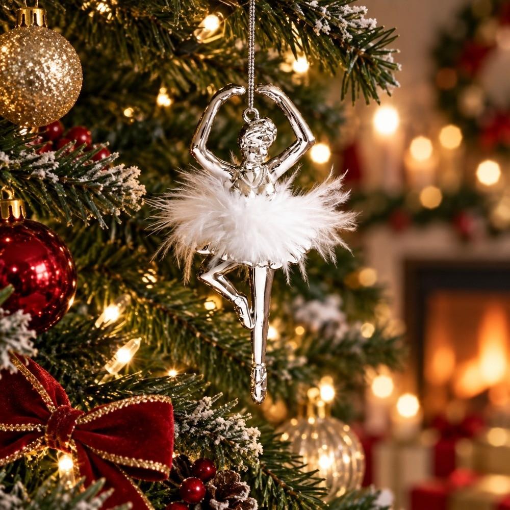 DIY Xmas Tree Hanging Ornament Plastic Christmas Tree Ornaments Holiday Party Supplies