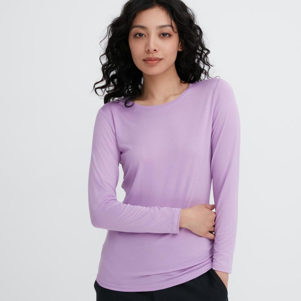 Uniqlo Футболка с круглым вырезом и длинным рукавом Japan HeaTTech 