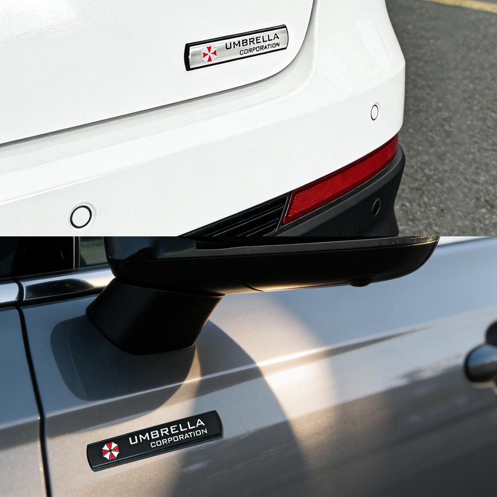 3D Металлические Наклейки на Автомобиль Umbrella Corporation Наклейки Эмблема Значок Автоаксессуары Стайлинг Декорации
