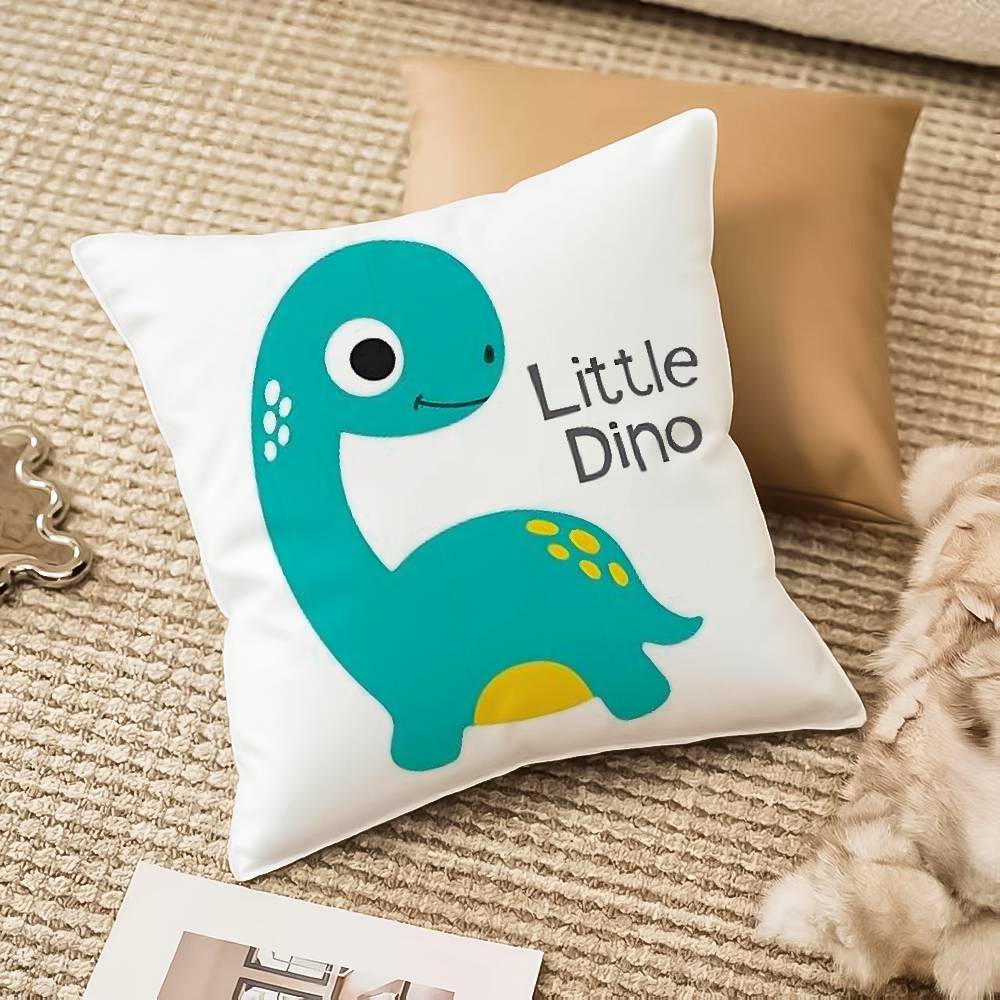 Cute Jurassic Dinosaur Pillow Case Anti-dustmite Invisible Zipper Sofa Bed