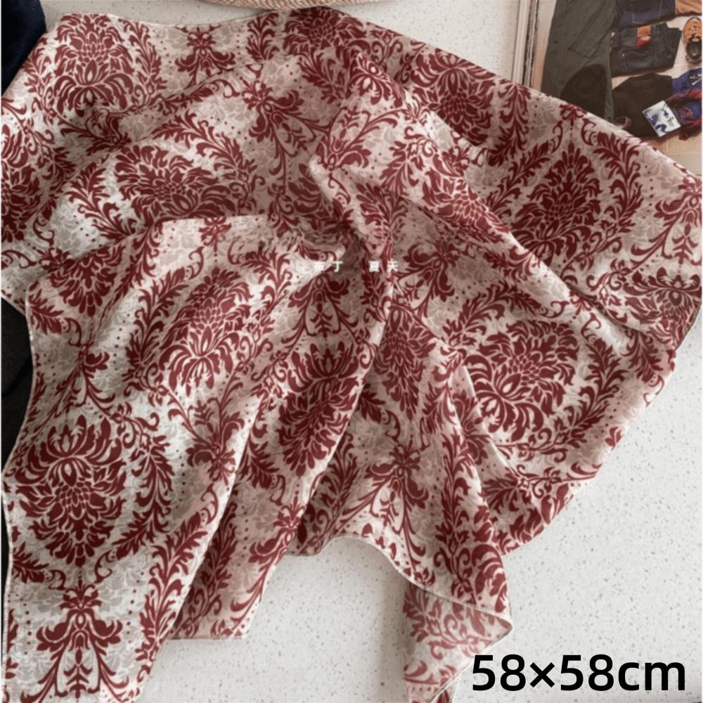 Cotton Linen Square Scarf 58cm Bandana Scarves High Quality Women's Silk Scarf Neck Decorative