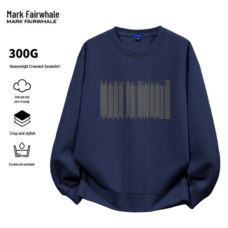 Mark Fairwhale Мужской свитшот свободного кроя с круглым вырезом