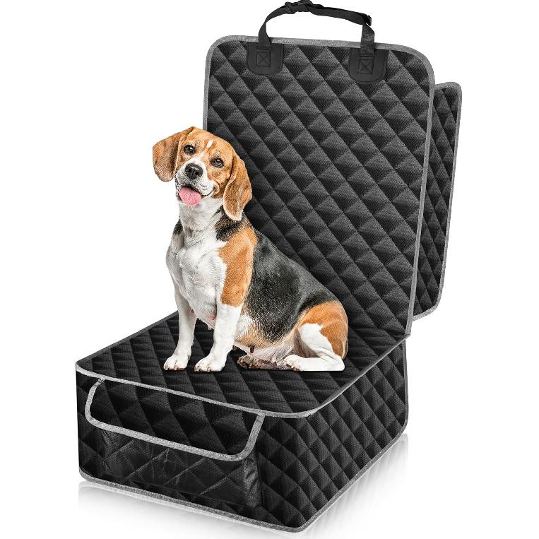 XHRING Dog Car Seat Cover Front Seat Dog Cover for Jeep Wrangler Gladiator Grand Cherokee 2000-2026 SUV Truck Accessories, Waterproof & Nonslip Front