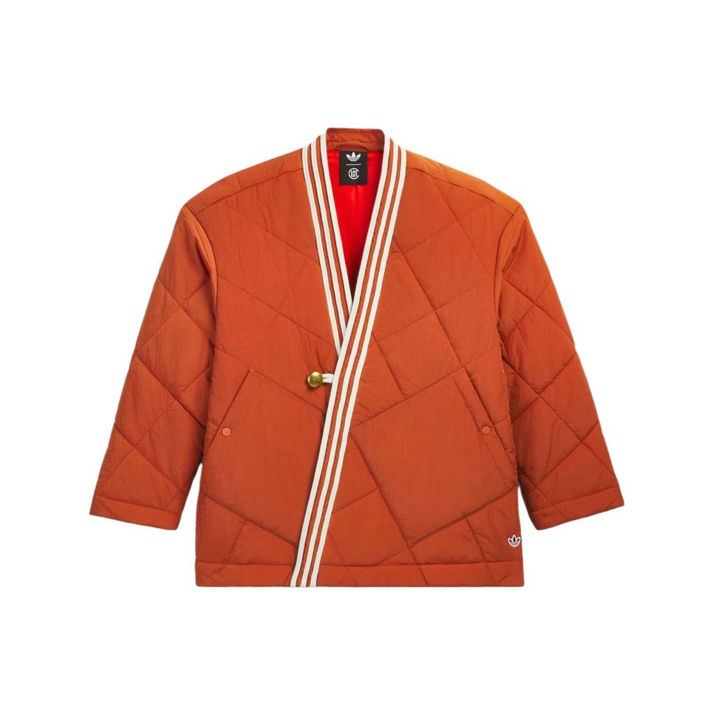 adidas Originals × CLOT Куртка-трансформер от Edison Chen CNY Новый китайский стиль Полосатая куртка с V-образным вырезом Теплая куртка с длинным рукавом Унисекс куртка KD4030