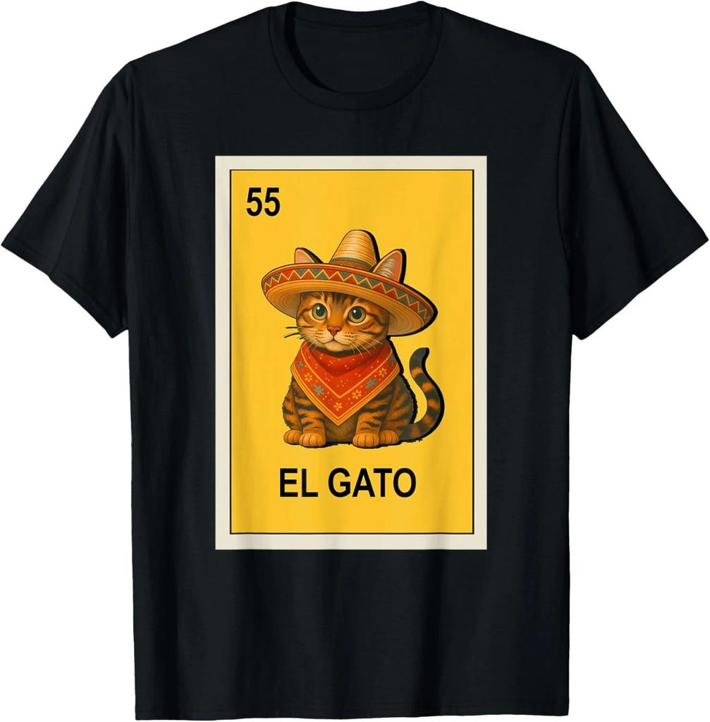Mexican Lottery Designs Mexican El Gato The Cat Parody T-Shirt unisex T-Shirt