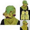Латексная маска монстра зеленой рыбы с перчатками для мероприятий в домах с привидениями и Хэллоуина