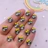 50pcs Resin Mini Colorful Santa Claus Snowman Christmas Tree Deer Flatback Nail Art Decor DIY Scrapbook Accessories Crafts KTY