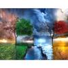 5D DIY Алмазная картина Красочный пейзаж Дерево Алмазная вышивка Набор для вышивки крестом Полный горный хрусталь Мозаика Домашний декор