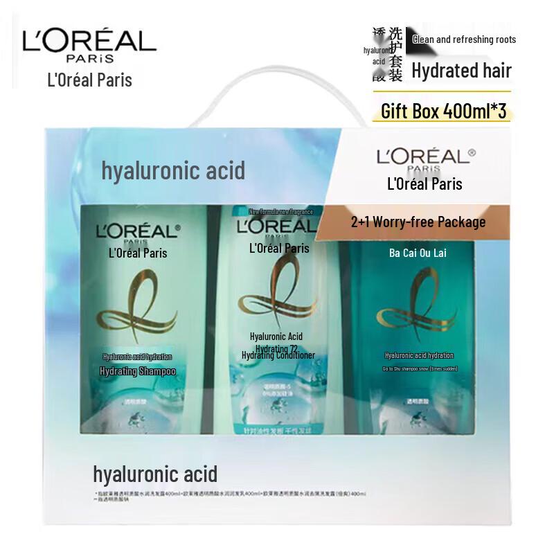 Подарочный набор L'Oréal с гиалуроновой кислотой: шампунь и кондиционер