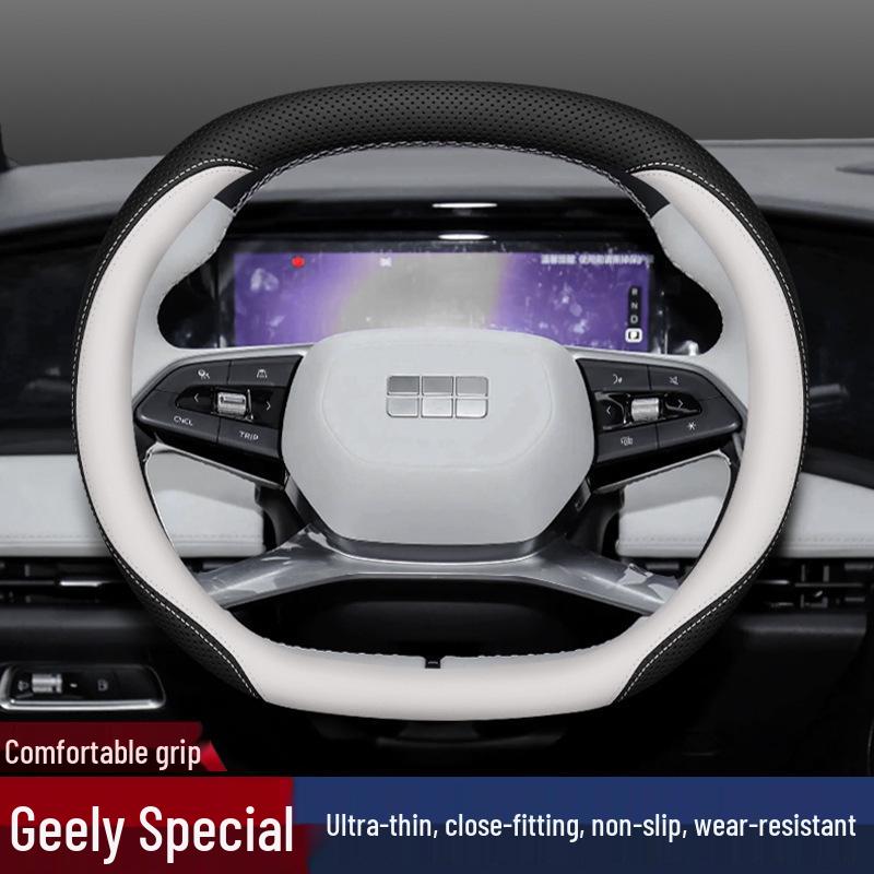 Genuine Leather Non-Slip Steering Wheel Cover for Geely Galaxy L7/L6/E8