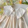 Girls Summer Nautical Striped Sleeveless Dress Colorful Sailboat Embroidery Preppy Children Skirt