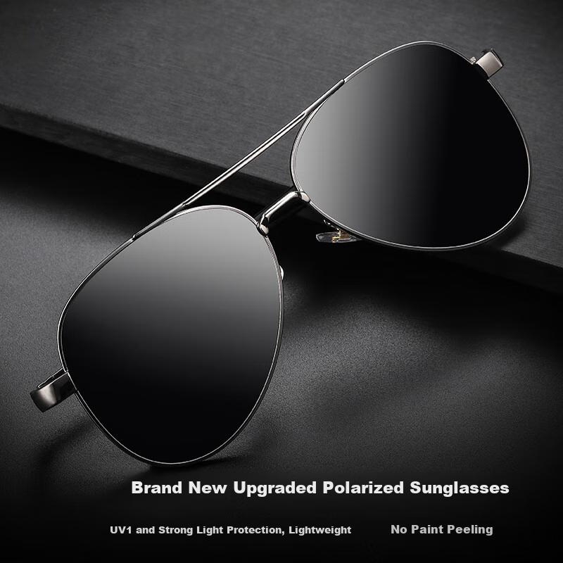 GOGOSOON New Pilot Sunglasses for Men, Driving-Specific Glasses, Photochromic Polarized Driving Sunglasses,