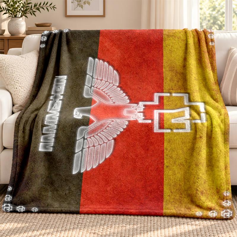 Rammstein blanket Flannel Blanket Soft Cozy Plush Throw for Sofa Bed Lightweight Home Decoration Outdoor camping