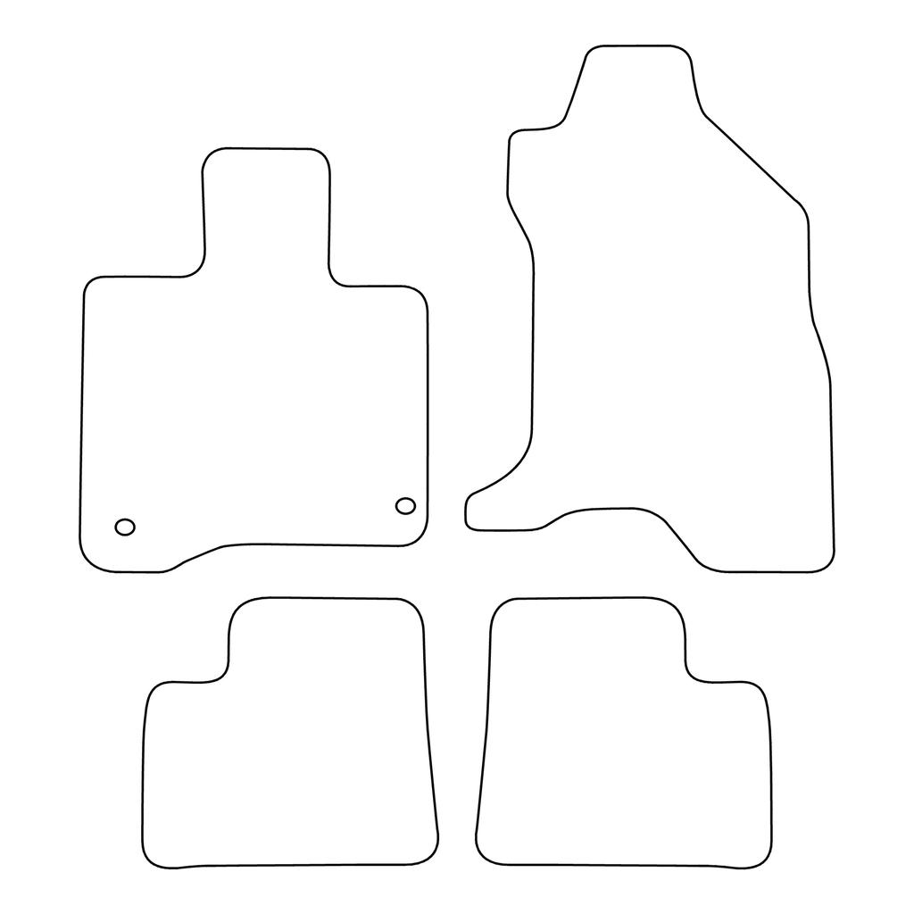 [BLM]CT039 red - Set of velour floor mats suitable for Citroen C-ZERO 2010-2020 - red trim