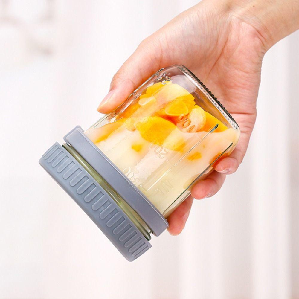 Контейнеры для йогурта 16 унций Жаростойкое стекло Стеклянные бутылки Контейнеры Новые банки для хранения хлопьев