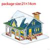 DIY Decoration, Christmas Crafts, Indoor And Outdoor 3D Puzzle for Kids, Craft House