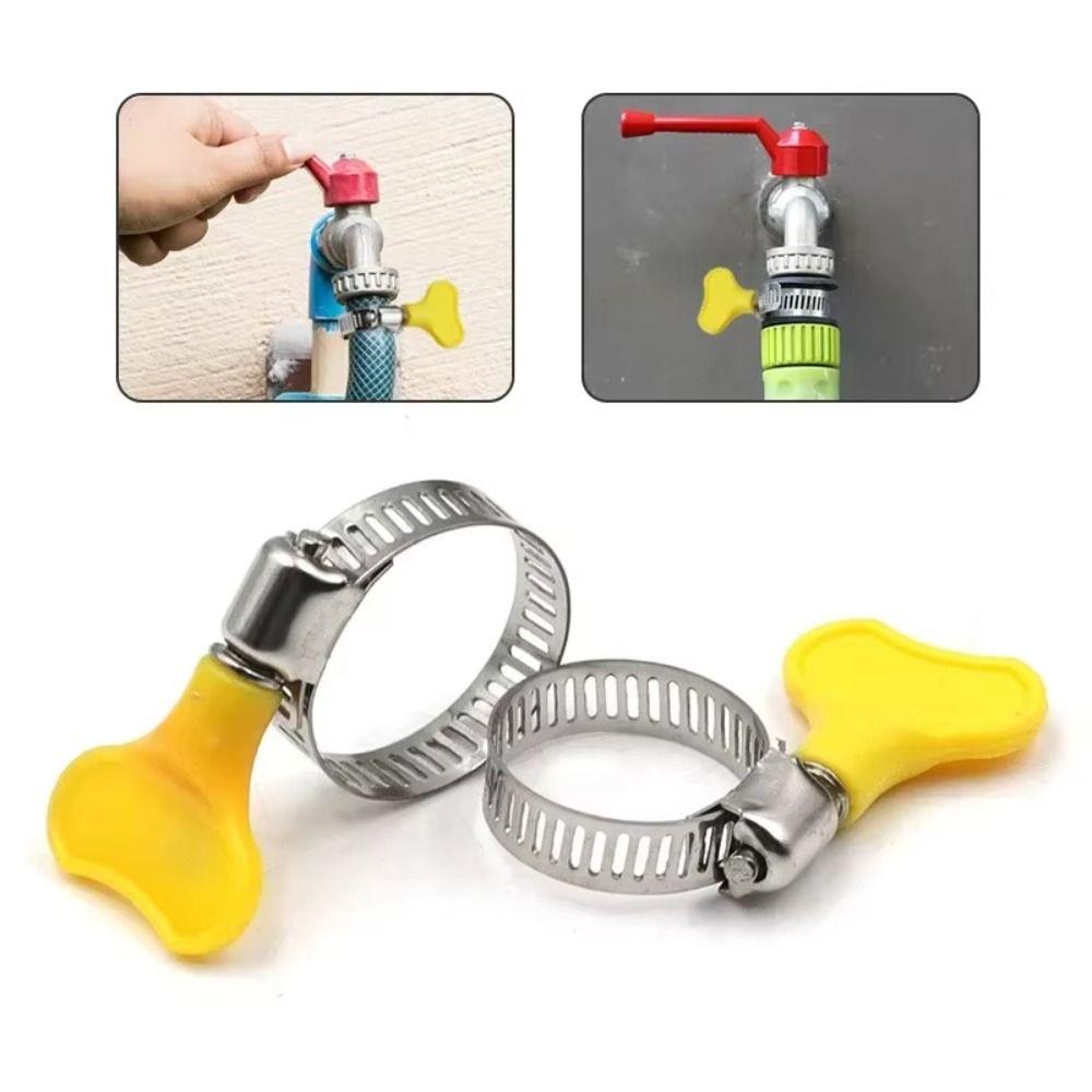 10 Pcs Powerful Fastener Stainless Steel Hose Clamp Adjustable Sealing Clamps Hose Clamp Gas Tube