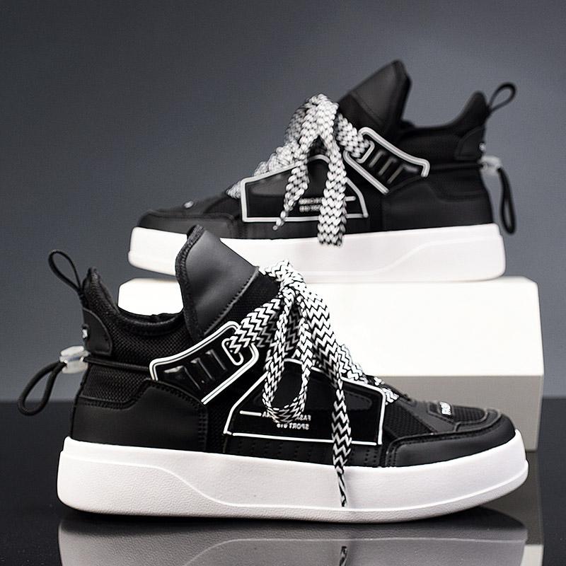 Массивные кроссовки размера плюс 45 для мужчин, модные повседневные туфли из микрофибры, кожи и сетки, дышащие, на увеличенной платформе