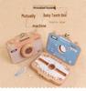 Wooden Baby Tooth & Lanugo Preservation Box - Children's Camera Design