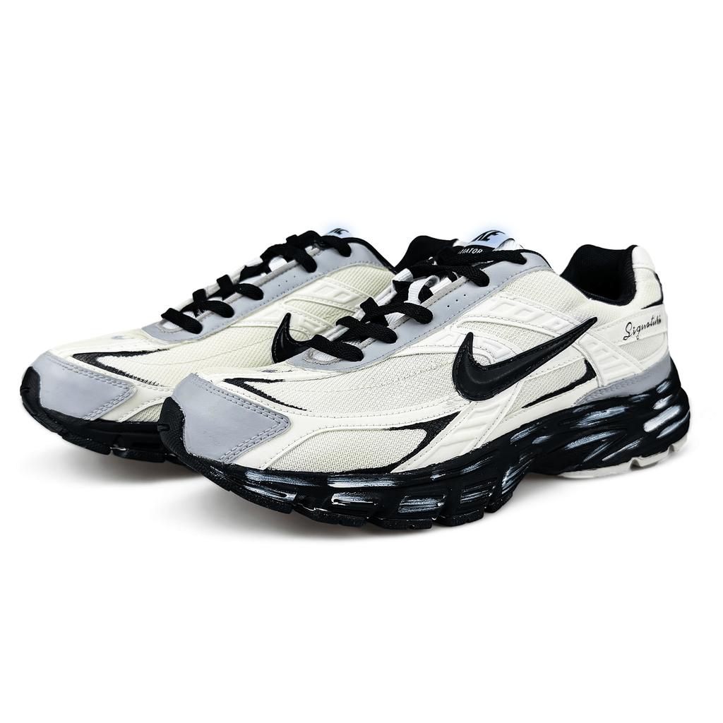 Nike Кроссовки Initiator с амортизацией, дышащие, с поддержкой, низкие, повседневные, для города, для бега, унисекс, черные с белым, 394055-100(Команда1455-ЛД)