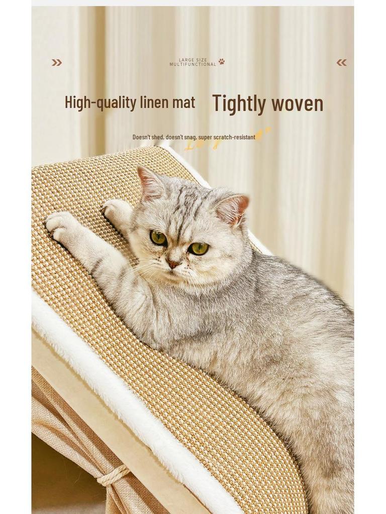 Super Large All-Season Cat & Dog House: Sisal Scratching Board, Solid Wood Enclosed Bed, Cat Tent Villa